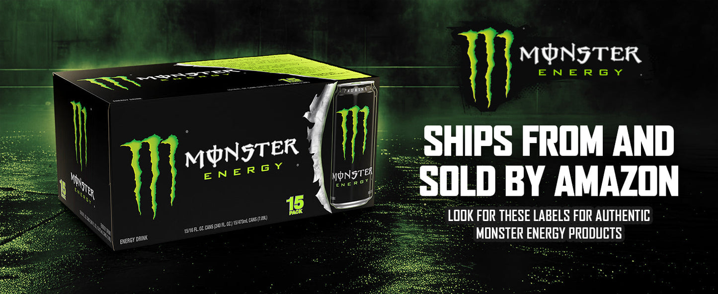 Zero Sugar Energy Drink with Caffeine, 15 Cans