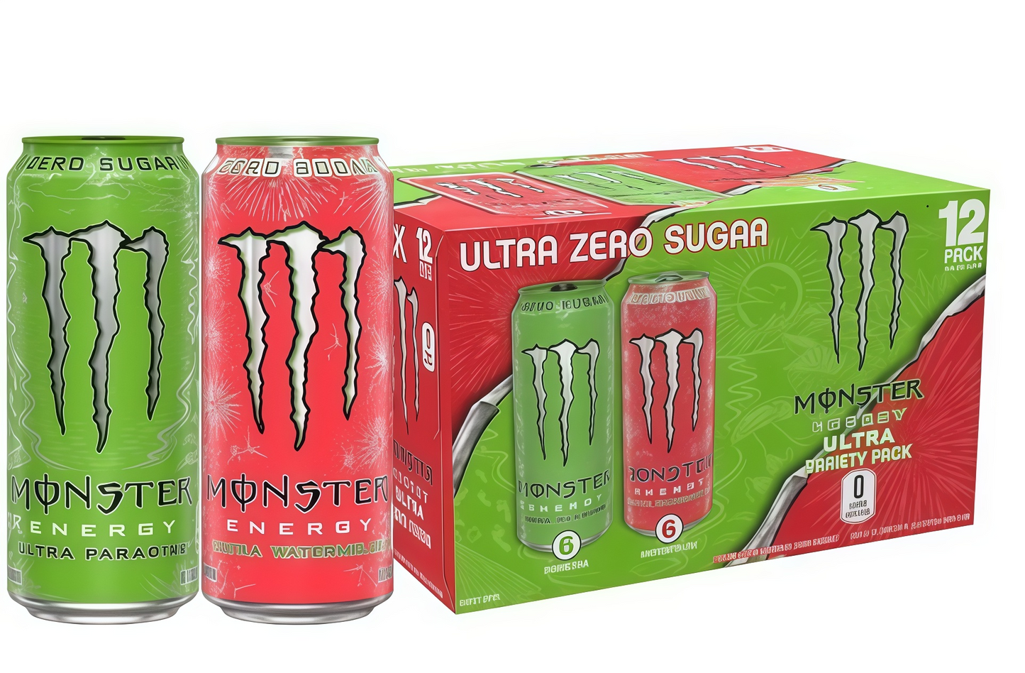 Zero Sugar Energy Drink with Caffeine, 15 Cans