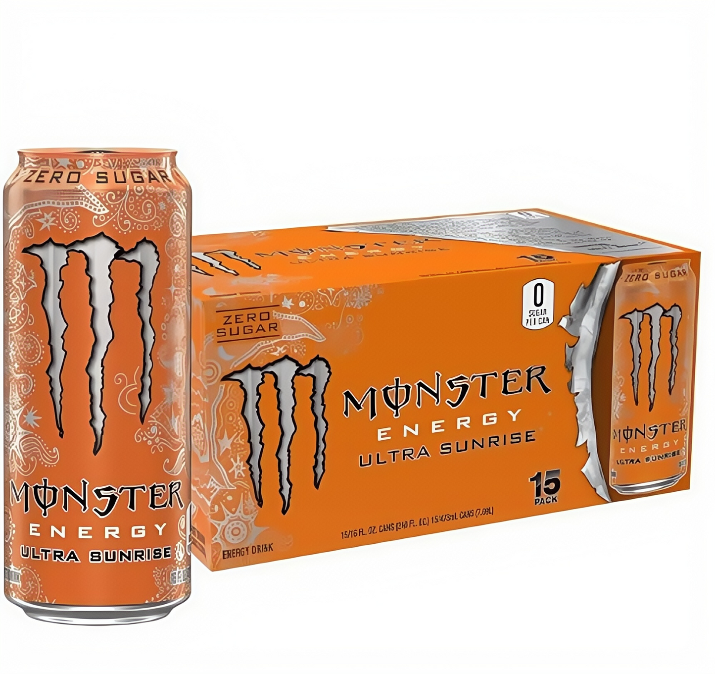 Zero Sugar Energy Drink with Caffeine, 15 Cans
