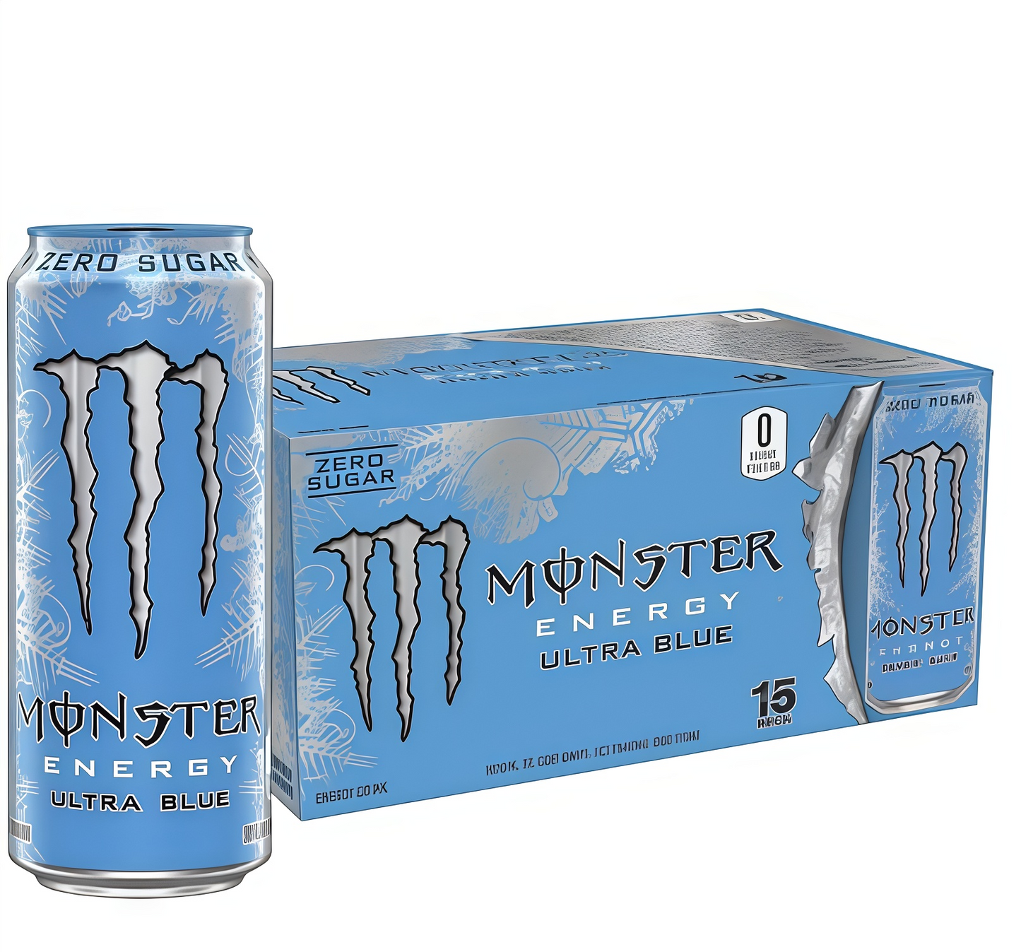 Zero Sugar Energy Drink with Caffeine, 15 Cans