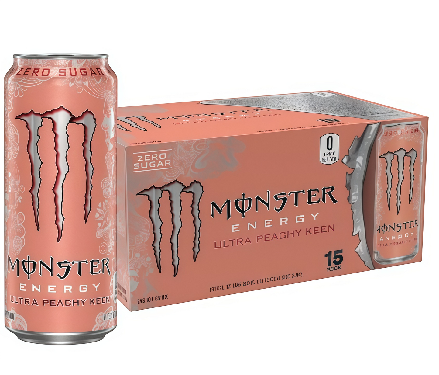 Zero Sugar Energy Drink with Caffeine, 15 Cans