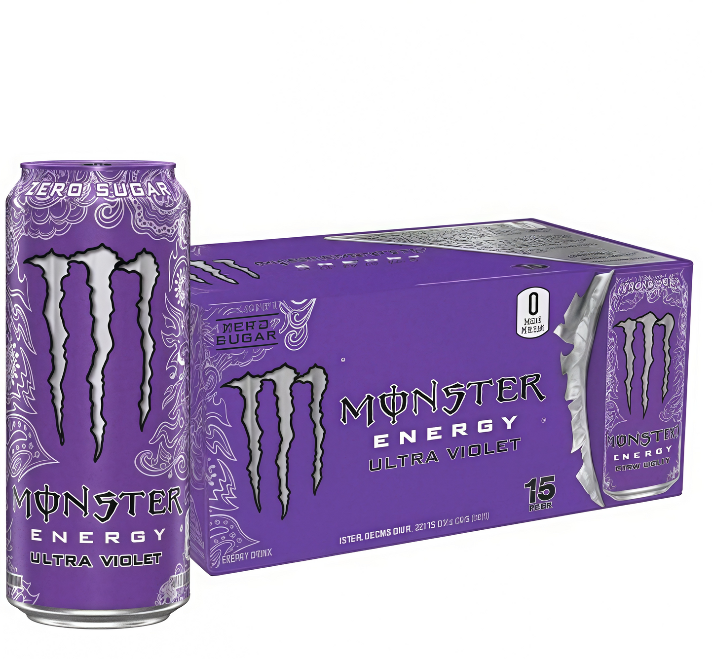 Zero Sugar Energy Drink with Caffeine, 15 Cans