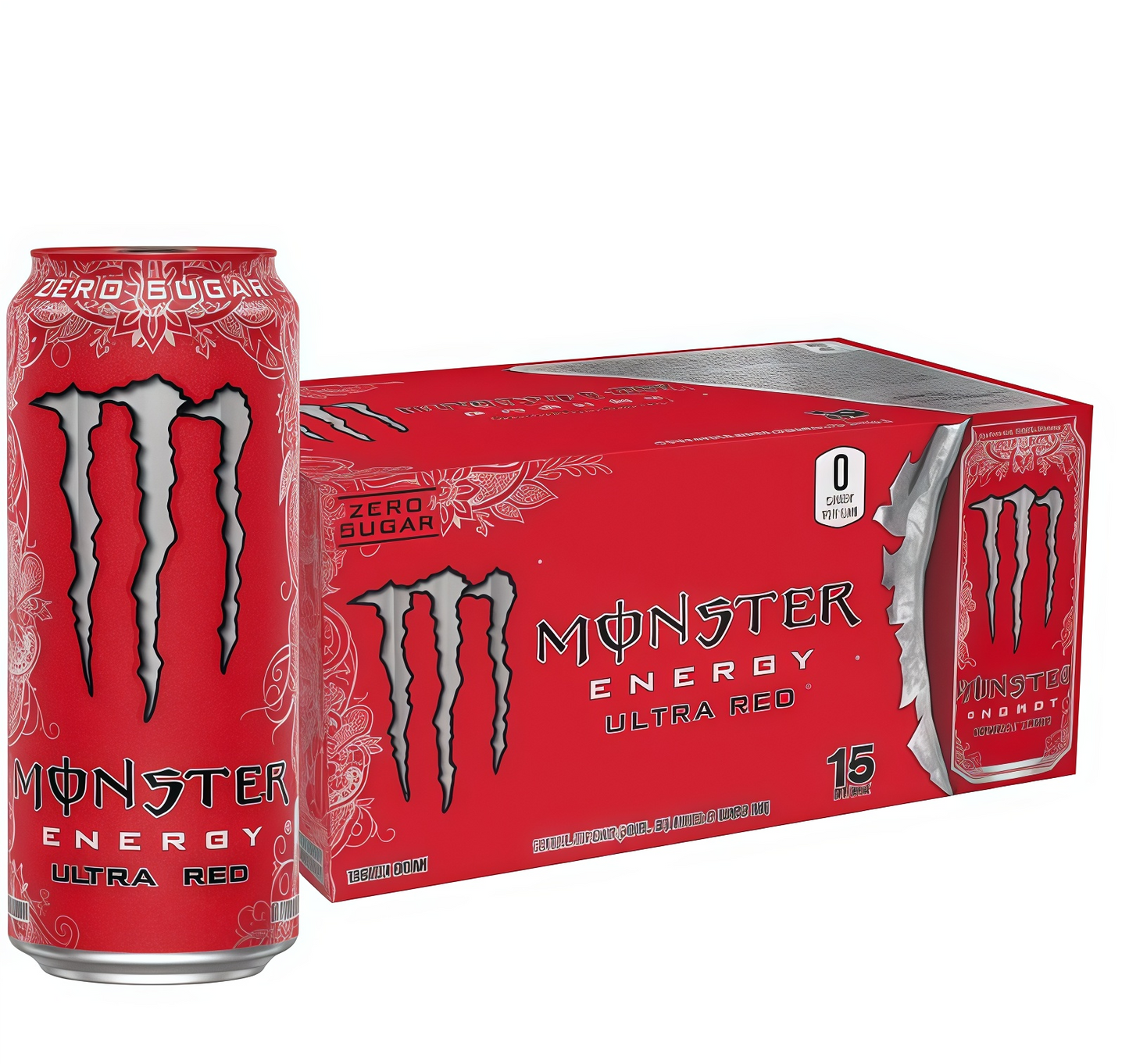 Zero Sugar Energy Drink with Caffeine, 15 Cans