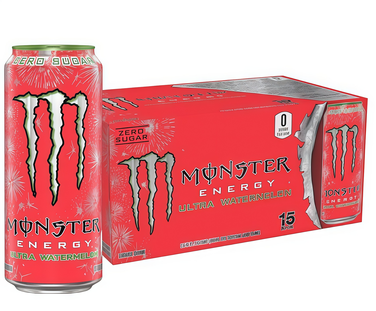 Zero Sugar Energy Drink with Caffeine, 15 Cans