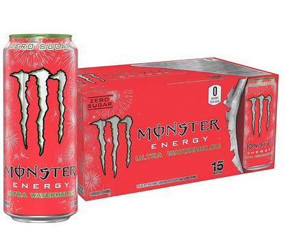 Zero Sugar Energy Drink with Caffeine, 15 Cans