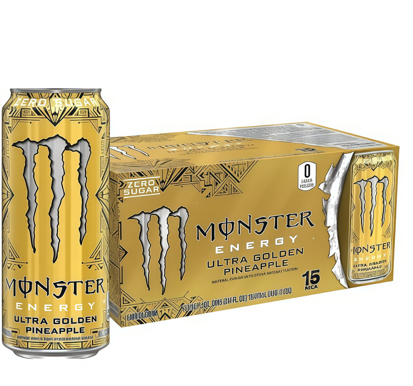 Zero Sugar Energy Drink with Caffeine, 15 Cans